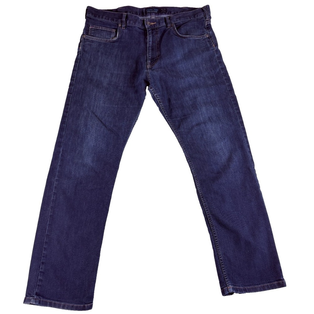 Patagonia Straight Fit‎ Jeans Mens 36x30 (37x29) Blue Denim Cotton Logo Stretch